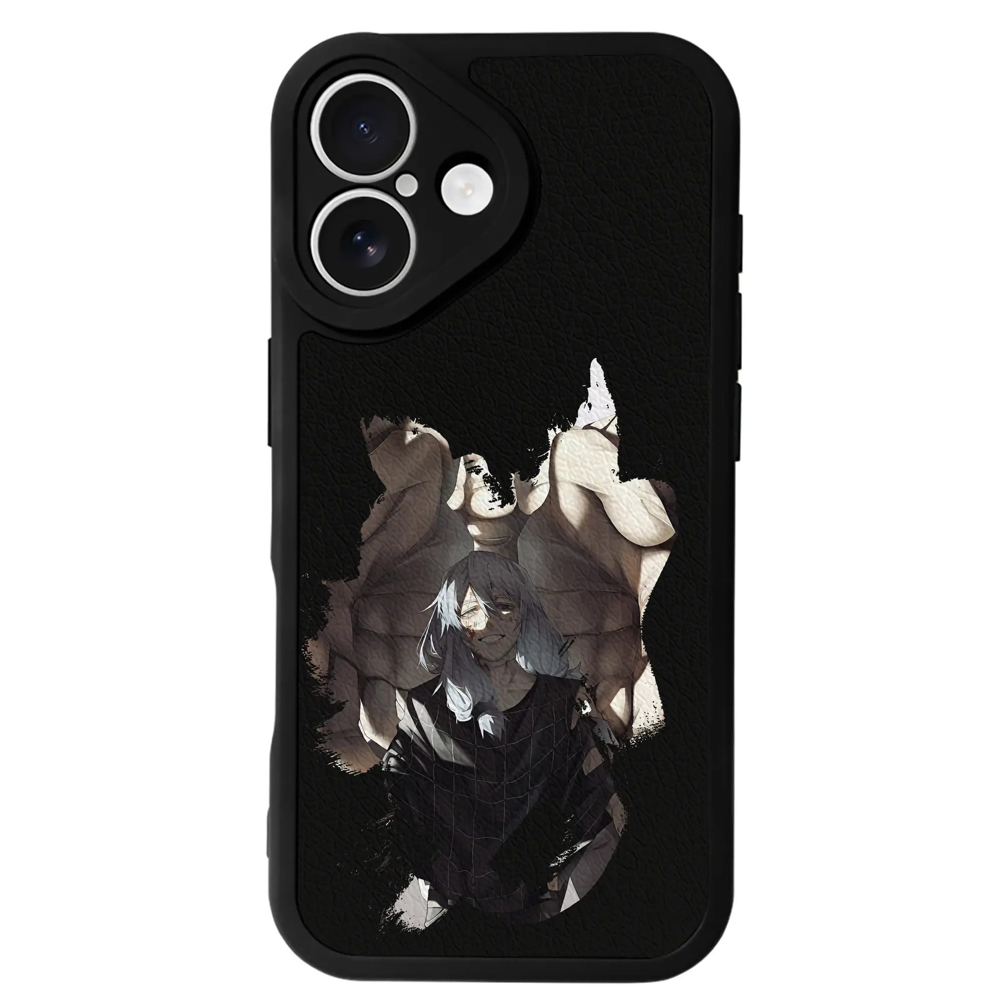 呪術廻戦 グッズ,真人 - IPhone 16シリーズ対応 ・ シリコンスマホケース ・ レザー調 ・ 高精度フィット ・ 耐衝撃 ・ ワイヤレス充電対応 ・ 精密カット